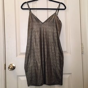Gold Missguided mini dress